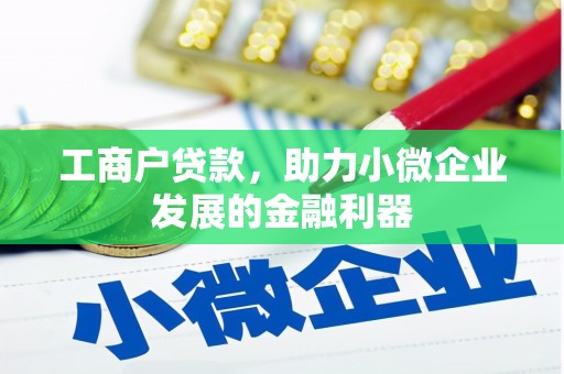 南票工商户贷款，助力小微企业发展的金融利器