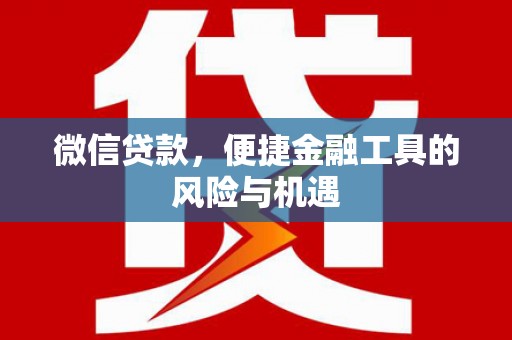 银川微信贷款，便捷金融工具的风险与机遇