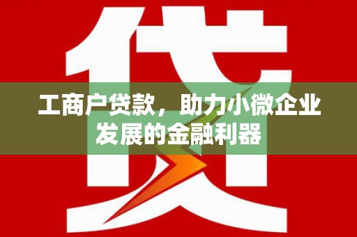 丰城工商户贷款，助力小微企业发展的金融利器