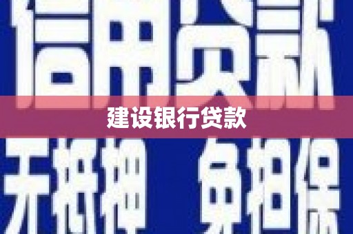武安建设银行贷款