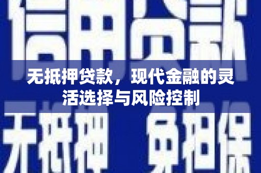明溪无抵押贷款，现代金融的灵活选择与风险控制