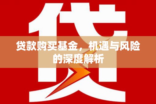 鄱阳贷款购买基金，机遇与风险的深度解析