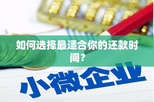 荥经如何选择最适合你的还款时间？