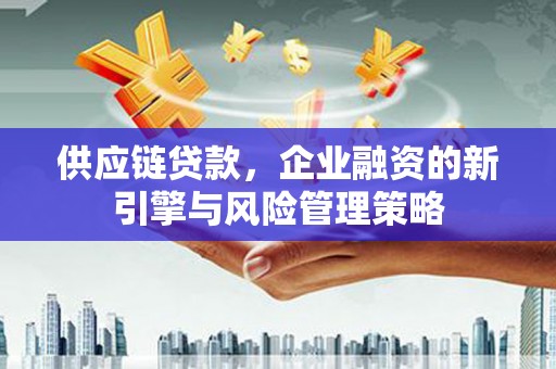 思南供应链贷款，企业融资的新引擎与风险管理策略