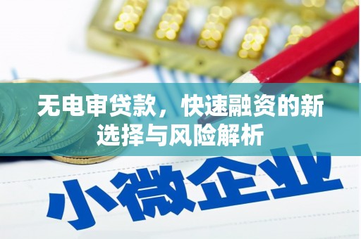 阿巴嘎旗无电审贷款，快速融资的新选择与风险解析