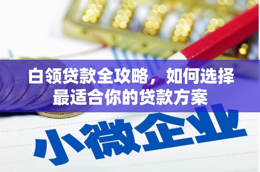 西和白领贷款全攻略，如何选择最适合你的贷款方案